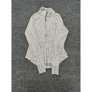 Fila Sport Jacket Womens Size S Gray Space Dye Full Zip Thumbhole Athletic Run